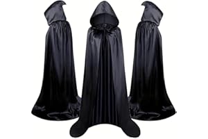 CPCOIN Hooded Cloak Unisex Halloween Cape with Hood Christmas Costume Adult Halloween Tunic Hoodies Kids Robe