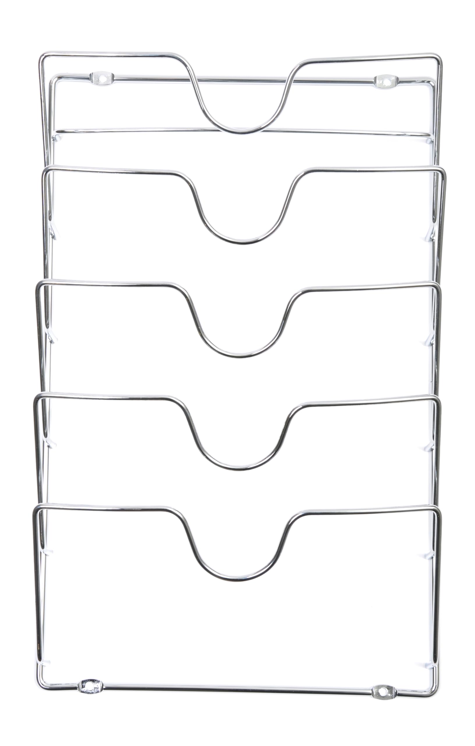 BSM Marketing Pan Lid Storage Rack Chrome 430mm H x 276mm W x 74mm D