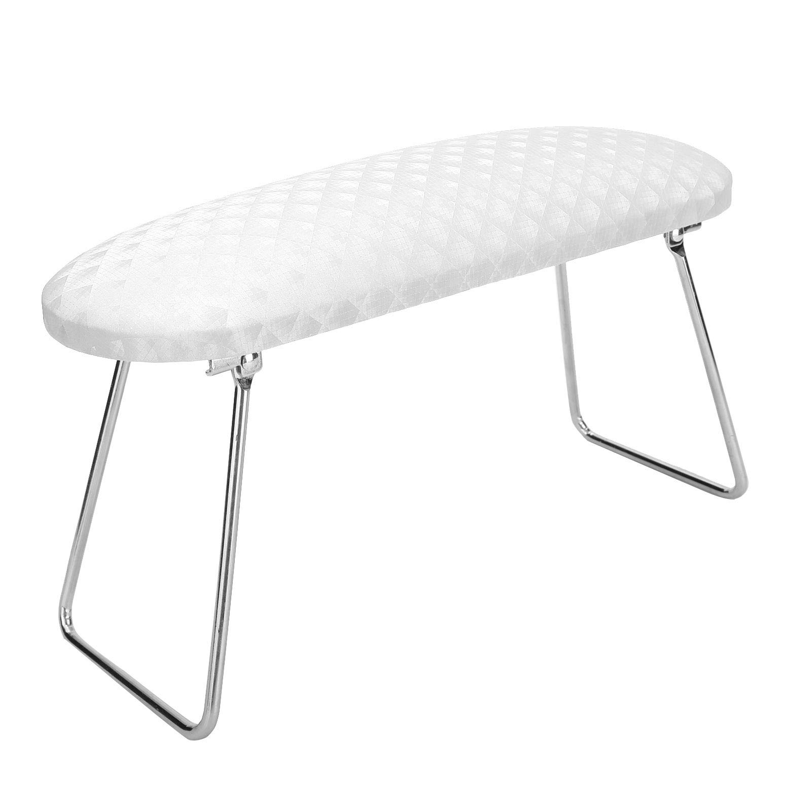 Nail Pillow, Nail Art Hand Pillow Foldable Manicure Hand Holder Wrist Support Nail Rest Cushion Wrist Rest Pad Table Manicure Hand Rest Desk Station for Salon Beauty 29x9.8x16.7cm (White)