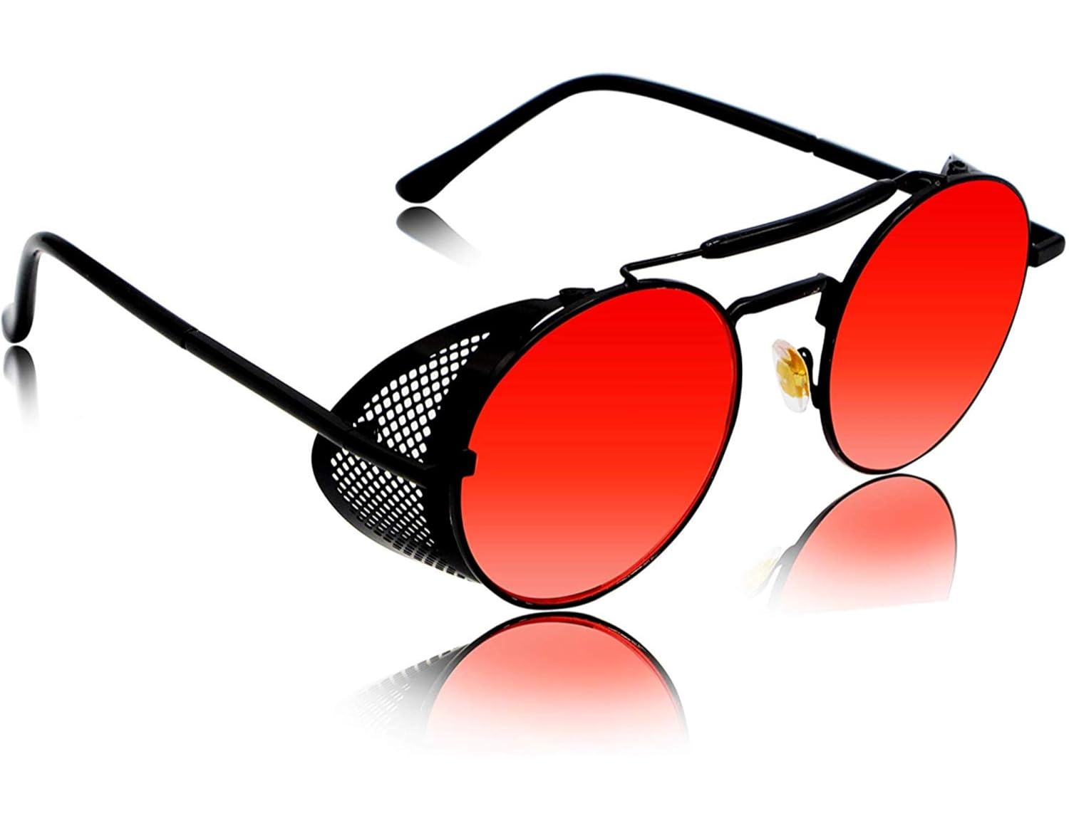 red mirror sunglasses
