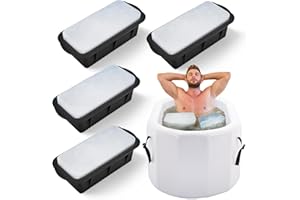 GLONERLE Extra Large Ice Cube Mold, 4Pcs Silicon Big Ice Block Mold for Ice Bath Tub
