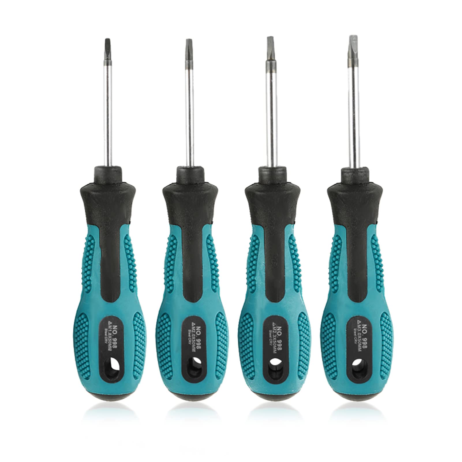 Triangle Screwdrivers, 4Pcs Triangular Screwdriver Set Precision with Magnetic Multifunctional Industry Screw Equipment