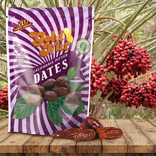 California Pitted Dates - No Sugar Added, Fat Free, All Natural Snack - Resalable Bag - 8oz - Kosher Dried Fruit by Gold… - Image 4