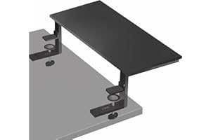 VIVO Clamp-on 22 inch Desk Extension Shelf for Gaming PC, Ergonomic Computer Monitor and Laptop Riser, Printer Stand, Versatile with Freestanding Feet Included, Desktop Organizer, DESK-SHELF22B