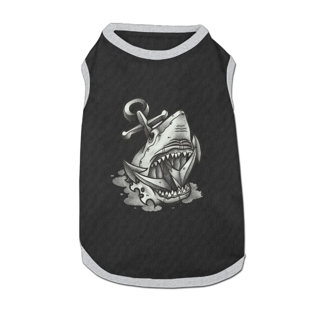 Dog T-Shirt Clothes Dark Shark Doggy Puppy Tank Top Pet Cat Coats Outfit Jumpsuit Hoodie