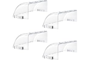 ANTIMBEE 4 Pack Adjustable Magnetic Air Vent Deflector - 8" to 15" Length Fits Vents, Sidewall, Ceiling, Floor Registers - Curved Air Conditioner Vent Cover