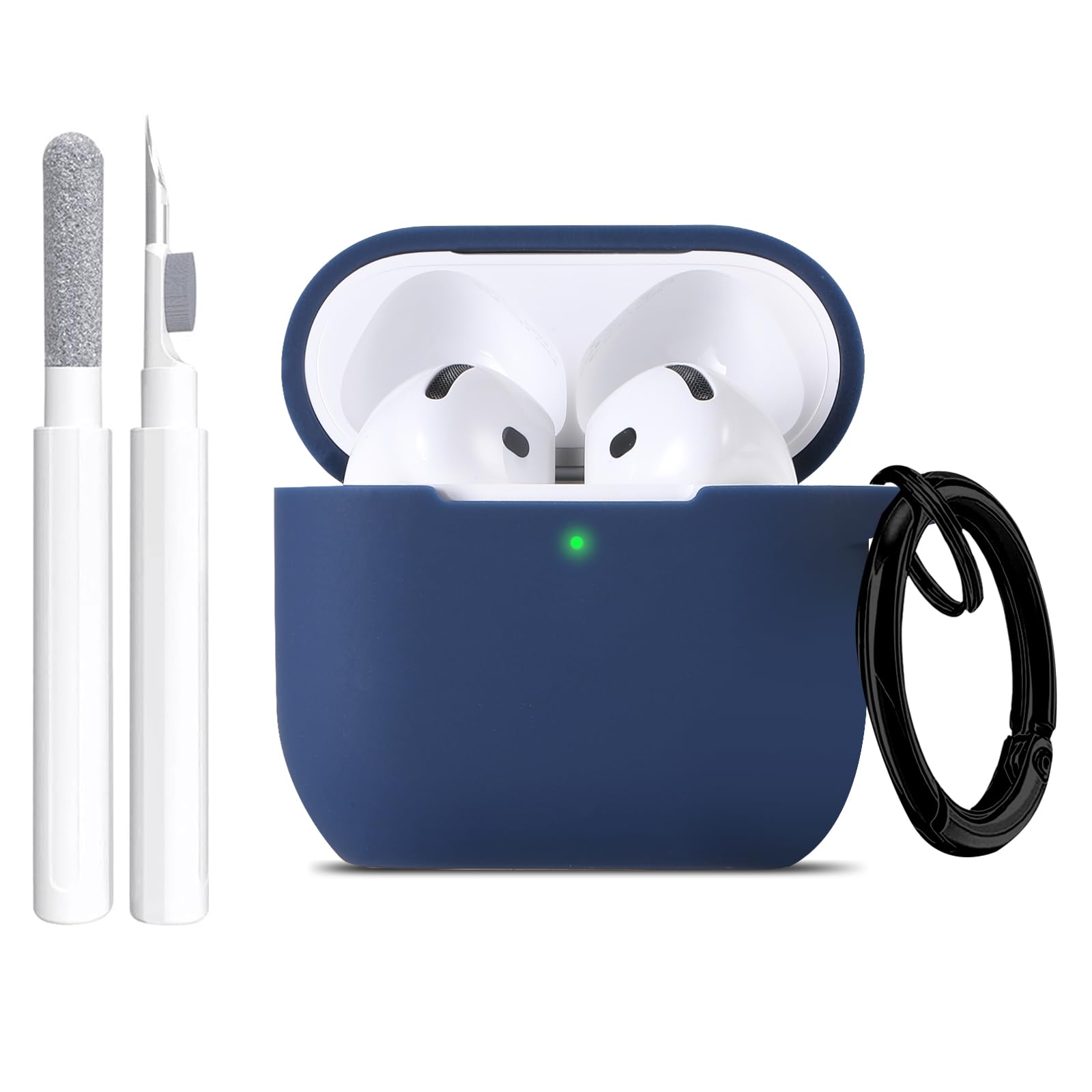 Photo 1 of ***6 PACKS INCLUDED***Maxjoy for Apple Airpods 4th Generation Case Cover(2024), Silicone Case with Cleaner Kit & Keychain Compatible Compatible with Airpods 4 case for Women,Men(Afternoon Blue***6 PACKS INCLUDED***