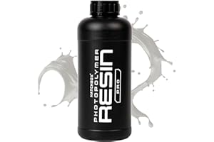 HATCHBOX 3D Printer Resin Pro, High Precision Low Odor UV Curing 405nm Photopolymer 3D Printing Resin Liquid for LCD DLP Printing, 1000g Light Gray