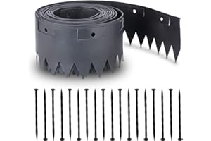 ZOSTERA Landscape Edging Kit, Landscape Edging with 18 Anchoring Stakes, 5.5 inches 20 Foot Kit,Plastic Garden Border, for Landscaping and Gardens