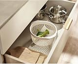 Joseph Joseph Spindola In-Sink Salad Spinning Colander White Green view 7