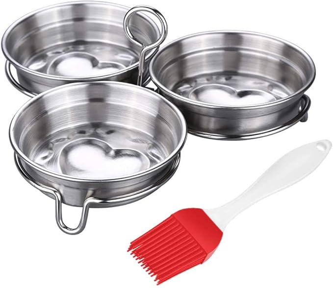 YamaziHD Stainless Steel Egg Poacher Pan Insert Non stick
