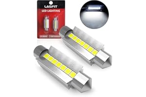 LASFIT Super Bright 42MM LED Festoon 41MM 211-2 578 212-2 LED Use for Dome Map Door Interior Door Trunk Glove Box Lights 6000K White Light Upgraded(2pcs)