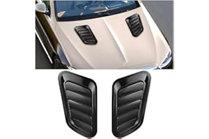 Ywdiml Car Hood Vent Trim, Vehicle Scoop Bonnet Hood Side Air Intake Trim Cover, Automotive Exterior Engine Cooling Intake Vent Decoration, Universal for Automobile RV Truck (Black)