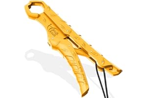 SNAIL TRAIL 7.5''/9'' Floating Fish Gripper, Fishing Grabber, Catfish Mouth Pliers, Caught Bass Holder, Digital Scale Hook Clamp, Saltwater Lip Grip Tool with Lanyard, Gifts for Men