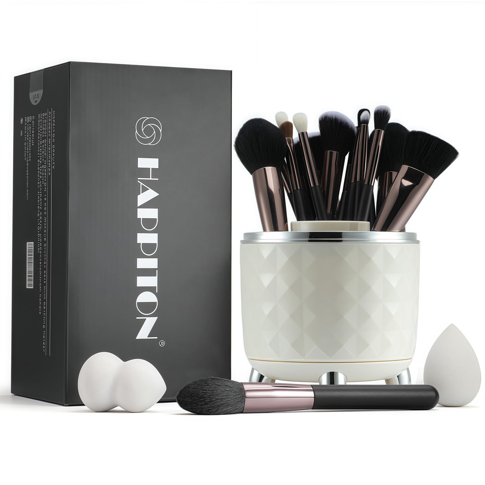 Professional Makeup Brushes Set 17PCS Beauty Tool Kits for Eye Face Foundation Blender Concealer Makeup Brush With Rotating Turnable Holder