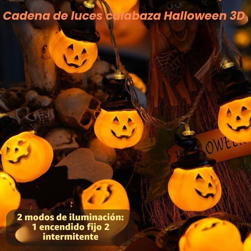 Guirlanda de luzes de Halloween, grinalda de 3 metros de 20 LEDs para interiores e exteriores, festas, jardim