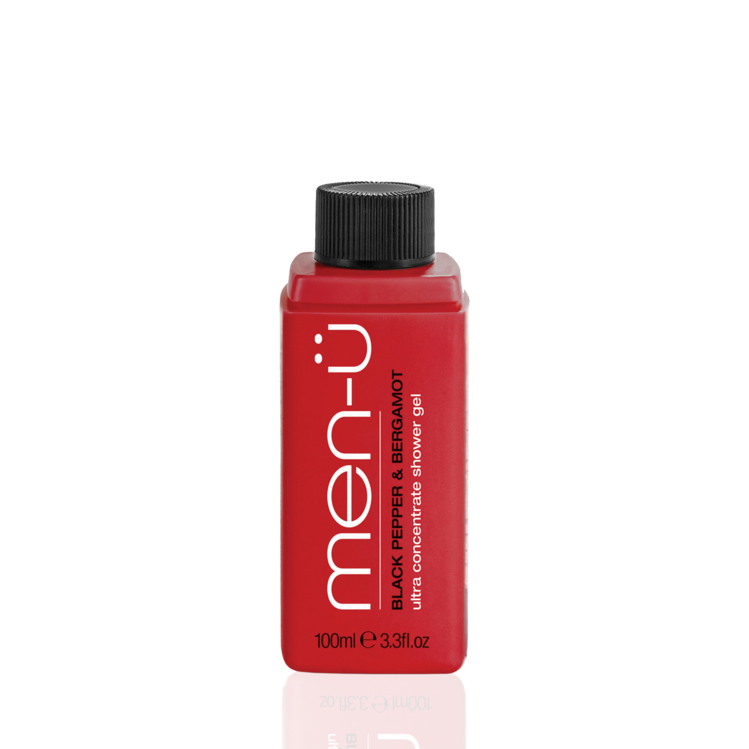 men-u BLACK PEPPER & BERGAMOT mens shower gel 100ml REFILL. Mens body wash- Long lasting, Vegan, Fruity Fragrance. shower gel 100ml REFILL