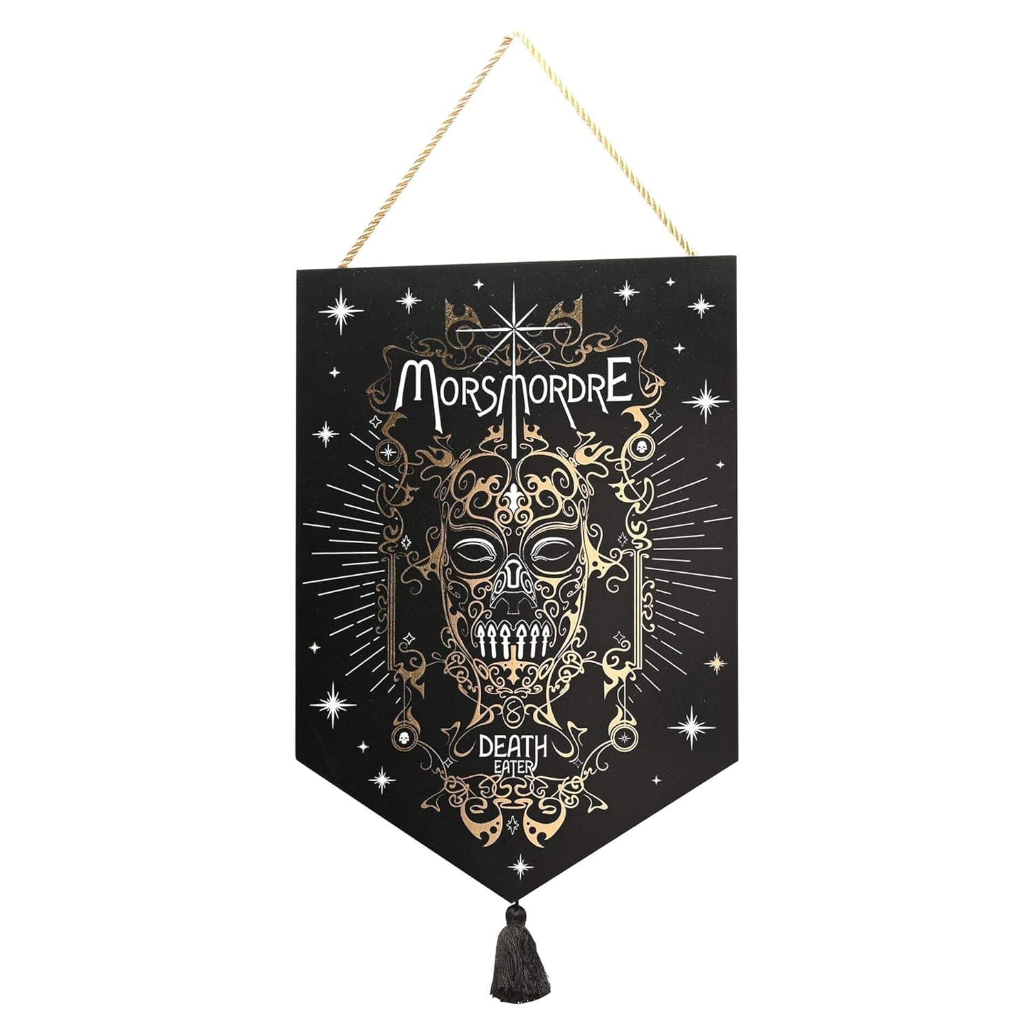 Widdop Harry Potter Morsmordre Death Eater Glow in the Dark Wall Banner – Official Warner Bros Sign for Bedroom or Entryway – Hanging Decoration for Harry Potter Fans & Home Decor