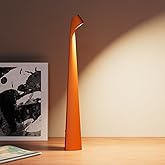 Portable Red Orange Table Lamp 3-Levels Brightness, Rechargeable Battery Up to 48 Hours Usage, Night Light for Kids Nursery, 