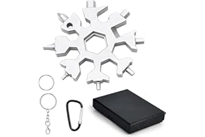 Oslynia 18 in 1 Snowflake Multitool, Portable Stainless Steel Multi Tool for Stocking Stuffers, Multi Tools Unique Christmas 