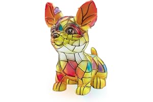 AGWIM Chihuahua Night Light, LED Dog Series Art Light, Cute Pet Themed Stained Resin Table Lamps, Vintage Home Decor, Fun Gift for Dog Lovers (#03, 7.87")