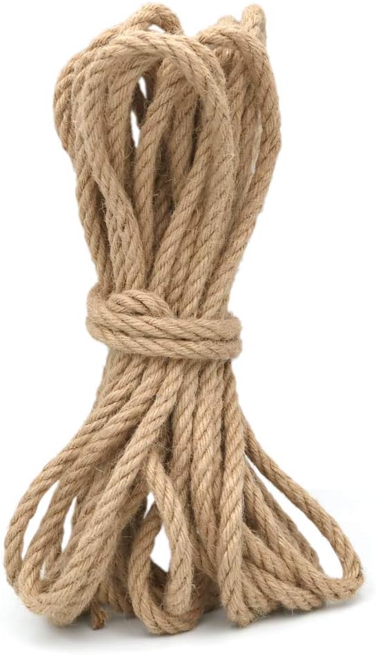 KINGLAKE 8mm Thick Garden Jute Rope String 4-Ply 10 m Strong Hemp Rope Cord Art Craft Twine For Gift Packing Gardening Bundling - Image 5