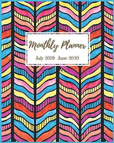 [Ebook] Monthly Planner July 2019 - June 2020: Pretty Watercolor Planner 2019-2020 | 2019 - 2020 Planner Mon W.O.R.D