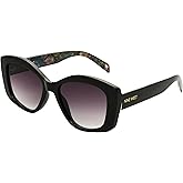 Nine West Women's Anaïs Butterfly Sunglasses, Black, 55 mm