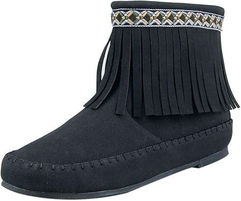 indian style boots with fringe