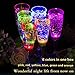 YANX 6 Pack Wine LED Glasses Champagne Flutes LED Glasses Flashing Cups LED Liquid Activated for Bar Night Club Party Drink Halloween Christmas Wedding Party Decoration