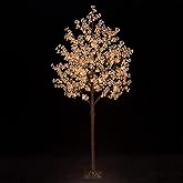 TYBEEU 6ft Lighted Baby's Breath Tree with 184 Warm White LED Lights for Holiday Decor - Dimmable, UL Certified, Waterproof - Ideal for Indoor and Outdoor Decoration