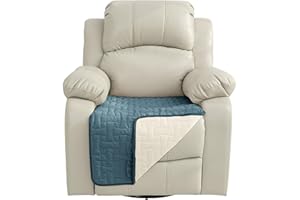 DEARTOWN Velvet Couch Recliner Covers, Waterproof Sofa Seat Cover, Sectional Couch Covers, Non-Slip Recliner Covers for Dogs Cats Recliner Furniture Protector, 23 x 38 inch Blue(1 Piece)