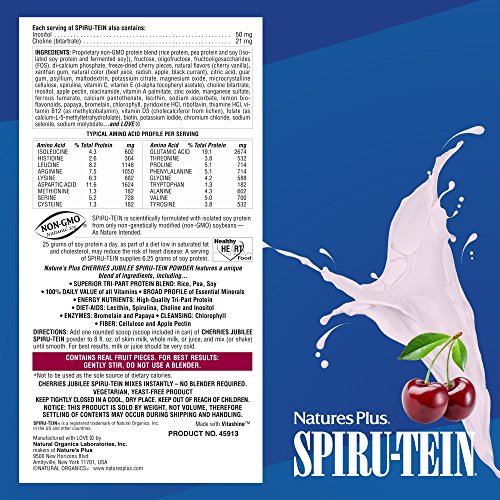 image for Nature's Plus NaturesPlus SPIRU-TEIN Shake - Cherries Jubilee Flavor -
