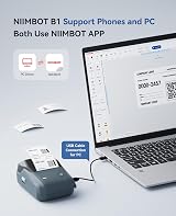 NIIMBOT B1 Label Maker 2 Inch Bluetooth Thermal Printer with 3 Rolls Labels view 8