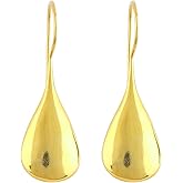 DEVMUKTI 925 Sterling Silver Dangle Jewelry, Solid Sterling Silver Dainty Earrings for Women, Handmade Jewelry, Dangling Earring, Birthday Christmas Gift (Gold)