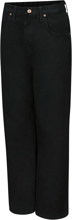 Red Kap Men's Relaxed Fit Jean, Prewashed Black, 42x30