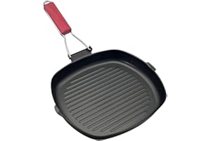 Space Saving Foldable Grilling Pan with Nonstick Surfaces Cooking Equipment Suitable for Quickly and Easy Indoor Cooking Nons