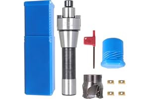 findmall R8 FMB22 Shank Face Mill Arbor and 400R 50MM CNC End Milling Shell with 4Pcs APMT1604 Carbide Inserts and T15 Wrench