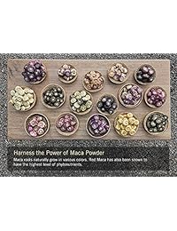 Polvo de raíz de maca roja cruda con certificado orgánico, los más altos nutrientes de toda la maca, cosecha fresca de Perú, orgánica certificada, de comercio justo, libre de OMG, sin gluten, vegana y natural, 50 dosis, 1 libra
