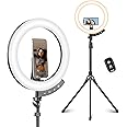 Sensyne 12" Ring Light with 62" Tripod Stand, LED Selfie Circle Light with Strong Magnectic Phone Holder Compatible with Cellphones for Live Stream/Recording/Photography/YouTube/TikTok
