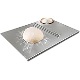 MEILANHUI Large Stainless Steel Cutting Board, 33.5"x19.7" Kitchen Board with lip for Meat Prep, Vegetables, Baking Non-Slip & Easy-to-Clean over the Sink Cutting Board for Kitchen
