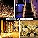 GEEKHOM Led String Lights, 33ft 100 LEDs 8 Modes Waterproof Copper Wire Fairy Lights Dimmable Decorative Light with Remote  for Indoor Outdoor Bedroom Patio Garden Xmas Trees Party (Warm White)