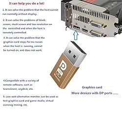 Woieyeks 4K DisplayPort Dummy Plug,DP Headless