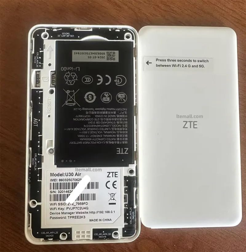 ZTE U30AIR 5G Wi-Fi pocket Router – High-Speed 5G Connectivity, Dual-Band Wi-Fi, Seamless Streaming & Gaming, Easy Setup, Portable, Supports Multiple Devices