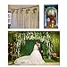 Hotsaleglobal 12 Pcs Artificial Silk Wisteria Vine Rattan Hanging Flower for Wedding Party Home Decor(White)
