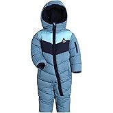 Volcom Boy Baby Snowsuit - Soft Fleece Lined Insulated Pram Infant Snowsuit with Sherpa Lined Hood - Baby Winter Clothes