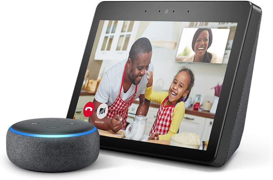 Allnew Echo Show (2nd Gen), Charcoal and Echo Dot (3rd Gen), Charcoal