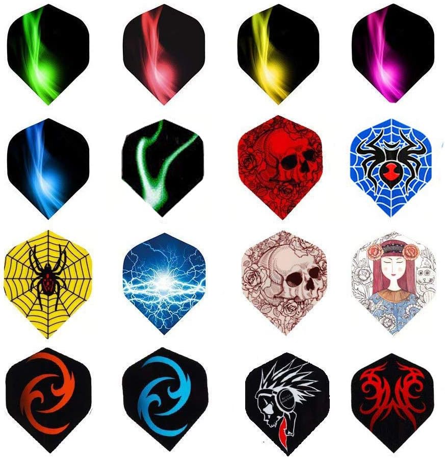 ToBeIT Dart Flights Mixed Sets - Standard Shape Dart Flights for Steel tip Darts and Soft tip Dart (60pcs/96pcs/120pcs)