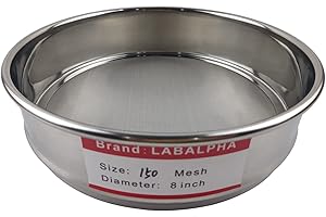LABALPHA 150 Mesh Lab Sieves, #150 Mesh Test Sieve, 8'' Diameter, 304 Stainless Steel Wire Cloth (0.1mm)