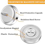 MIN CI 10pcs Neodymium Magnet 20mm Round Pot with Hole Steel Capsule 35lbs view 3